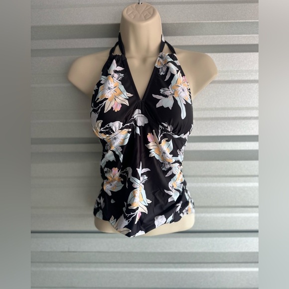 Live Life On The Beach Brand New Floral Tankini Like Swimsuit Top Size Small - Picture 1 of 7